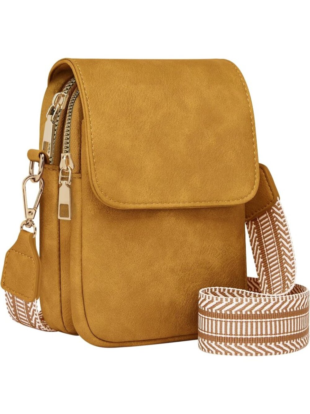 Women's Yellow Crossbody Fashion Cell Phone Purse with Card Holder Travel Bag